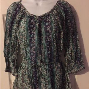 Lucky Brand belted long sleeve shirt